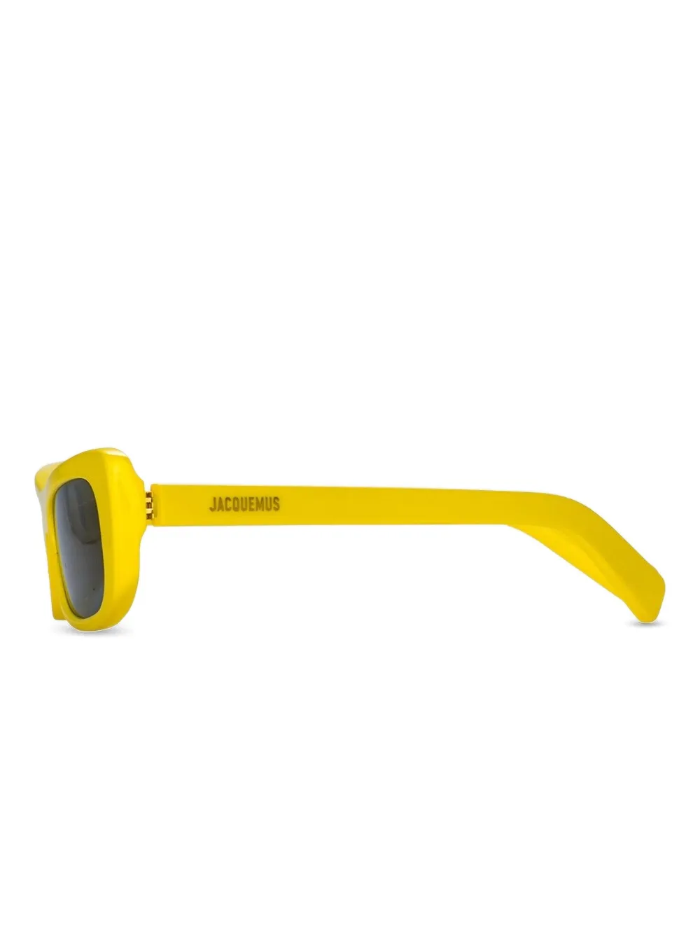 Jacquemus X Linda Farrow Capri Rectangle-frame Sunglasses In Yellow