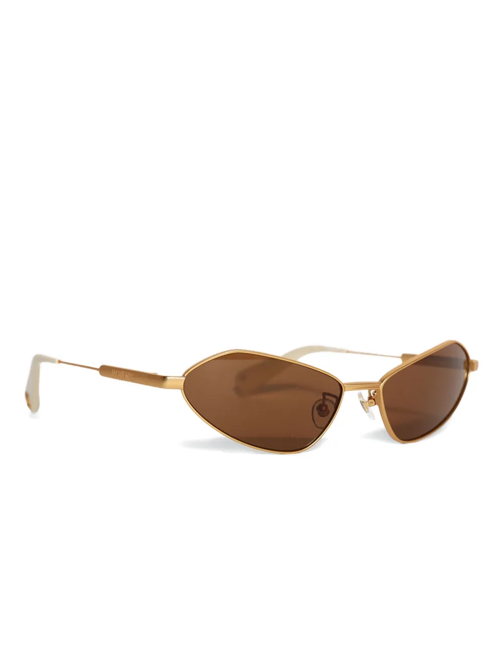 Linda Farrow X Jacquemus Geometric Sunglasses In Gold