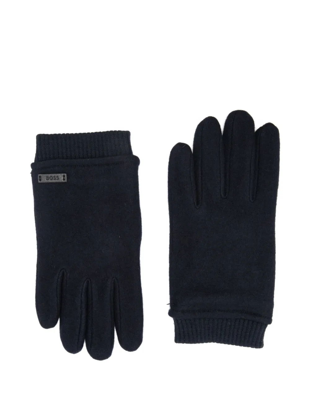 BOSS Gerippte Handschuhe | Blau | Image 1