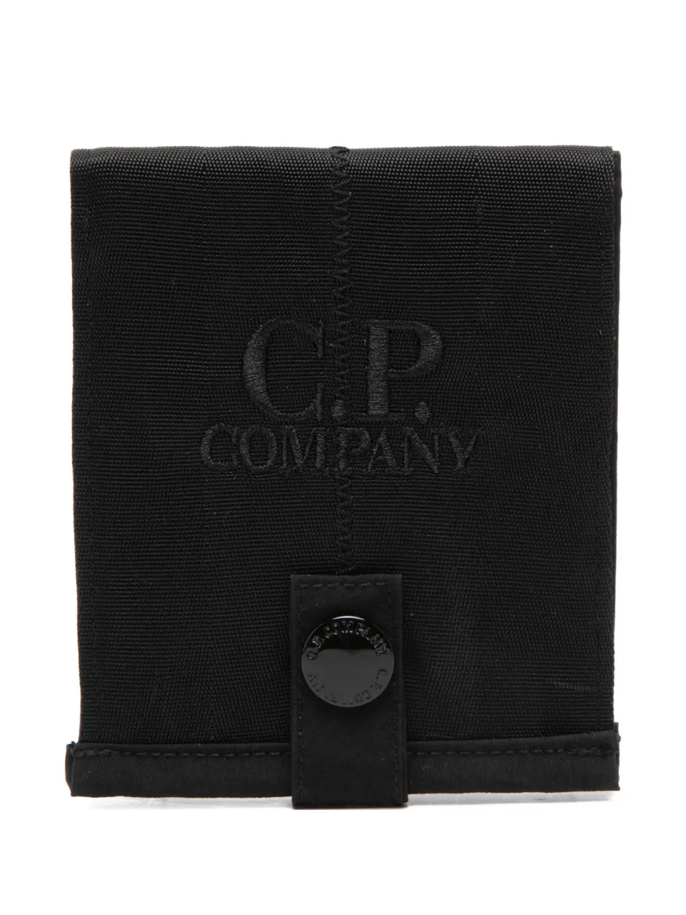 C.P. Company læderpung med logobroderi | sort | Image 1