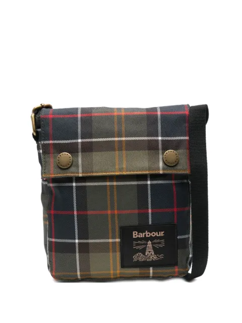 Barbour tartan messenger bag