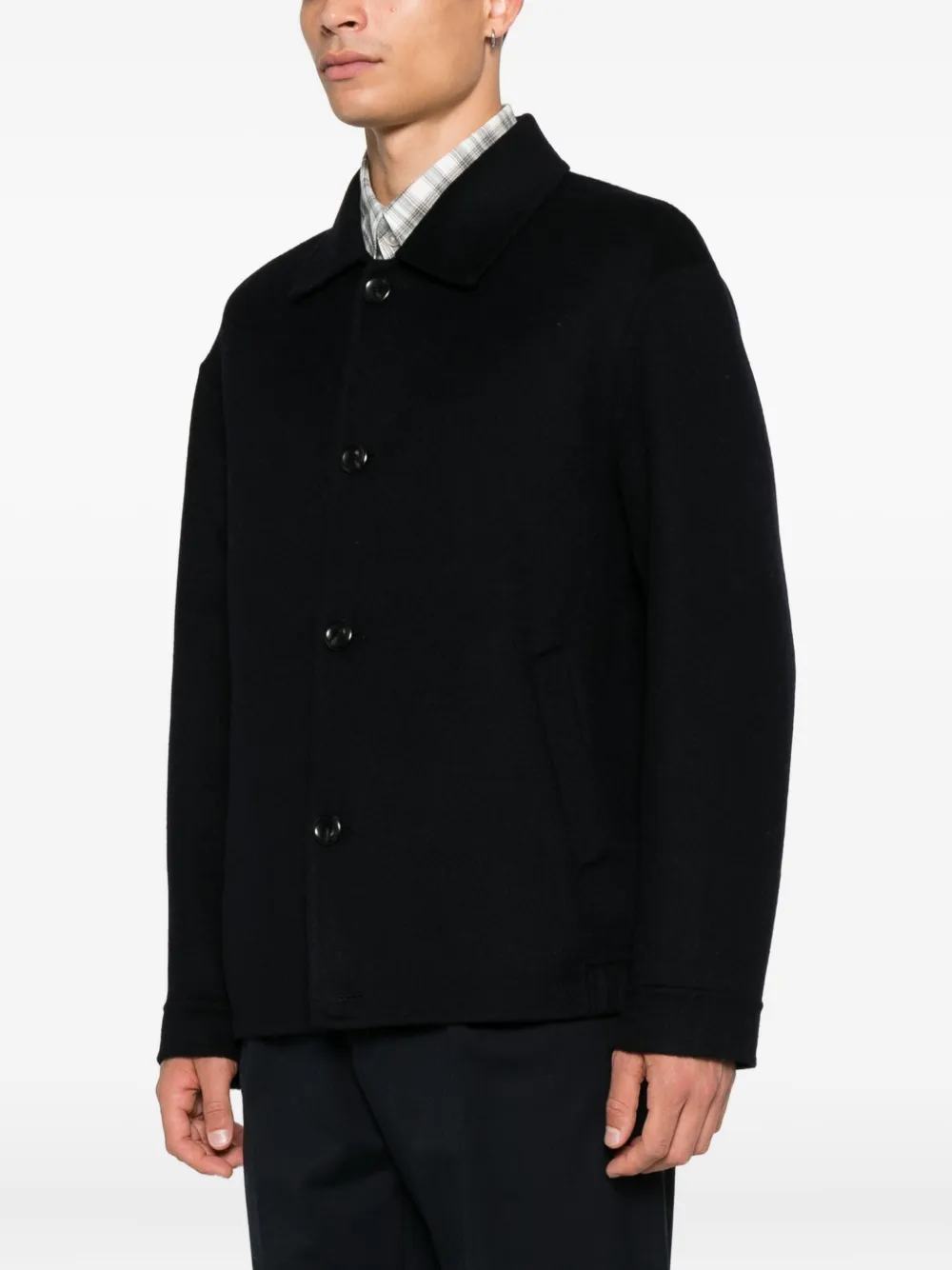 Hōsio Spread-collar Jacket In Black