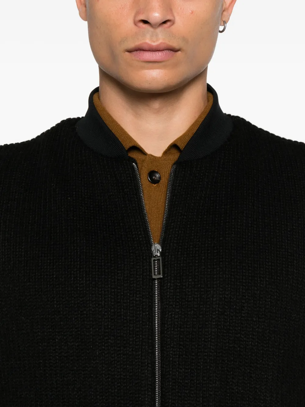 Hōsio Baseball-collar Gilet In Black
