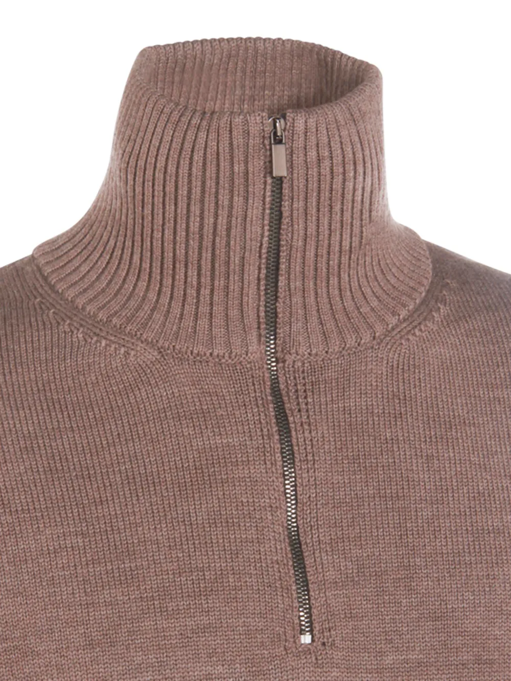 Altea Trui met hoge hals en rits Bruin