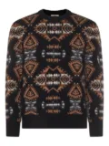 Altea patterned crew-neck sweater - Blue