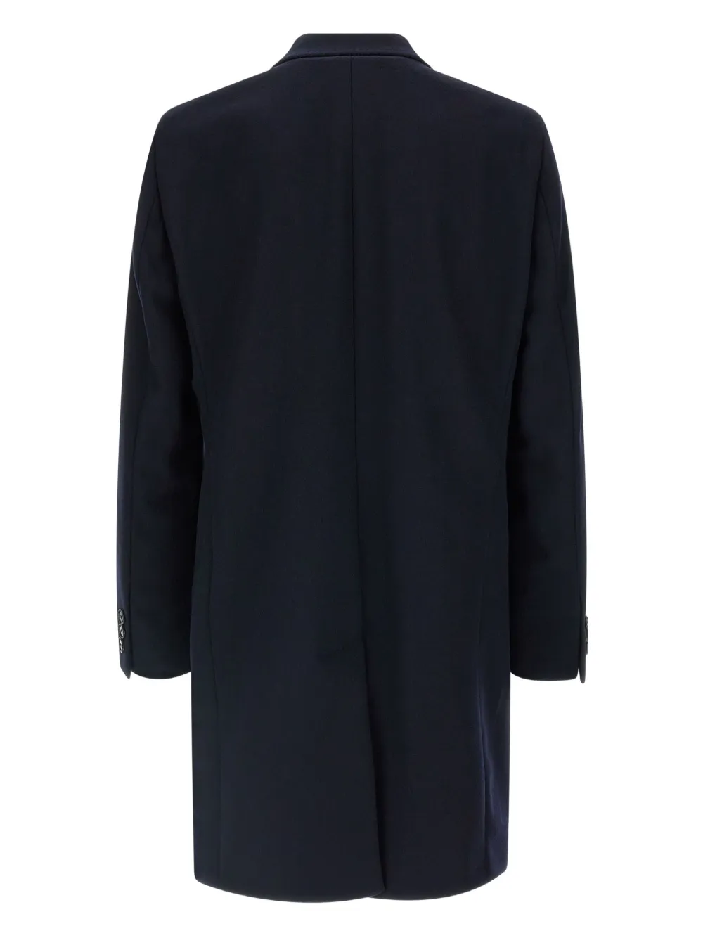 Hugo Boss Button Single-breasted Coat In Blue