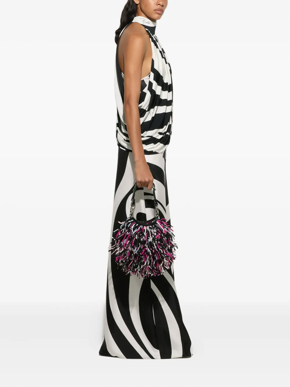 Pucci Marmo-print Trousers In White