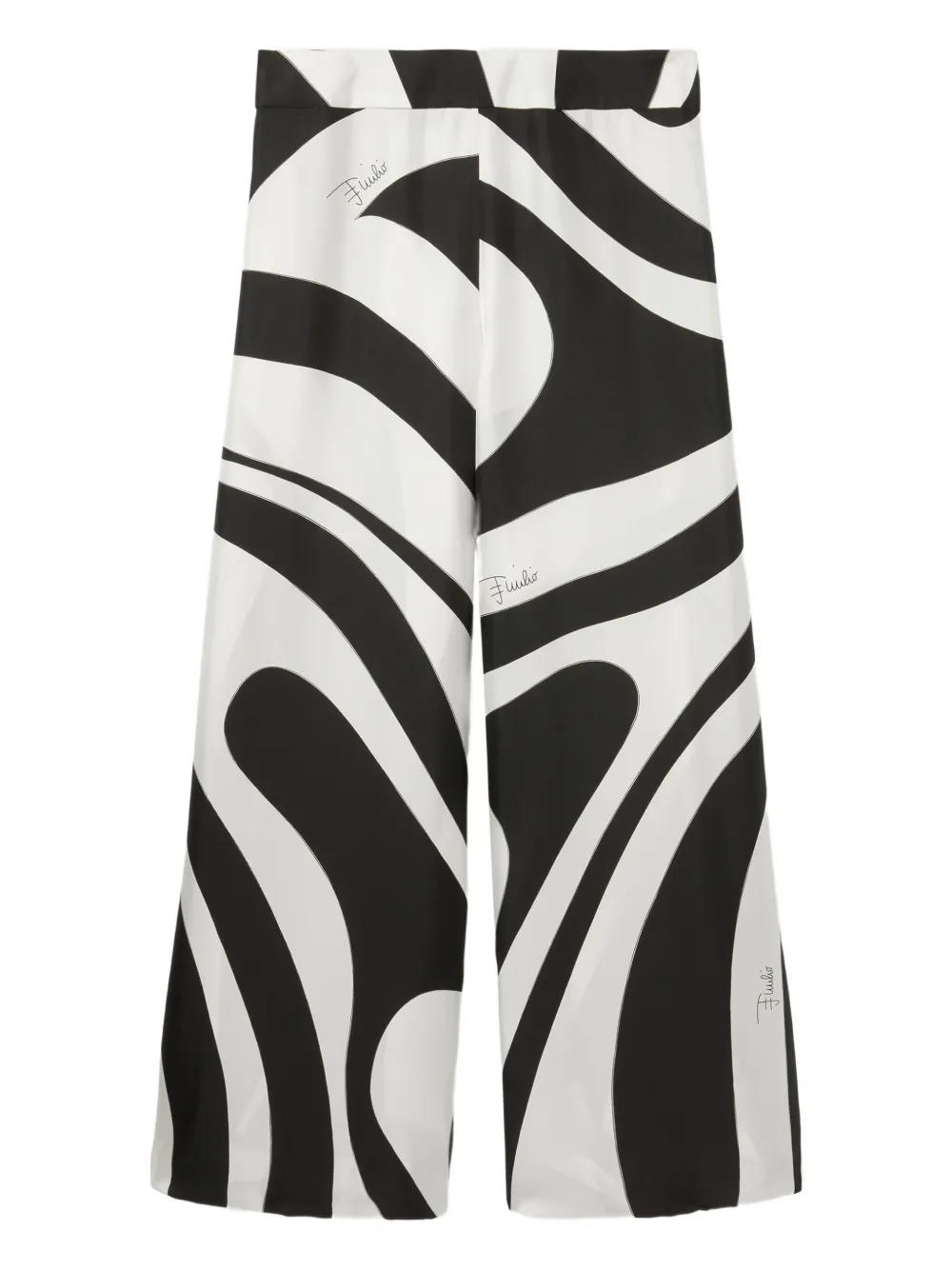 Pucci Marmo-print Trousers In White