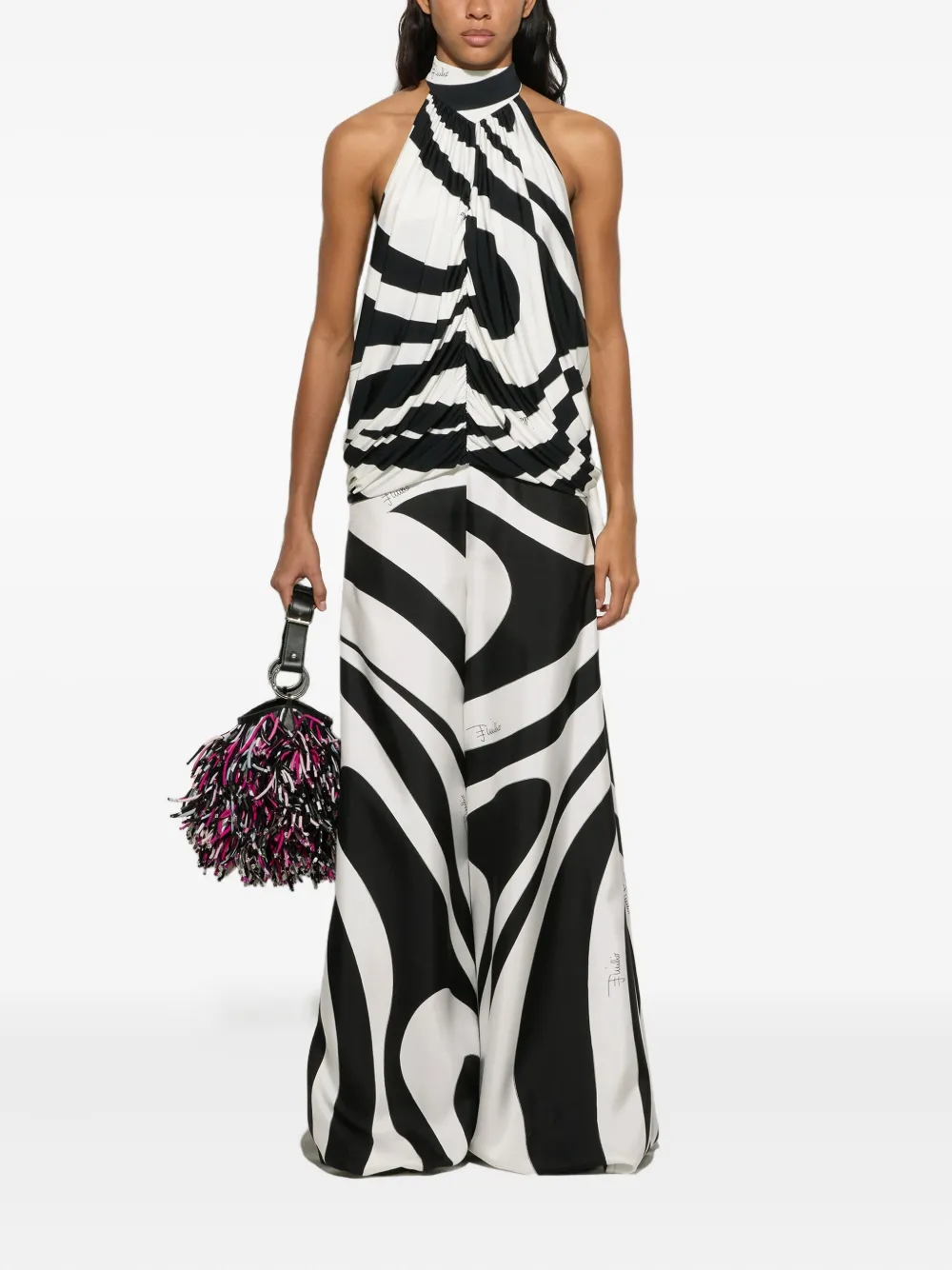 PUCCI Marmo print sleeveless top - Zwart