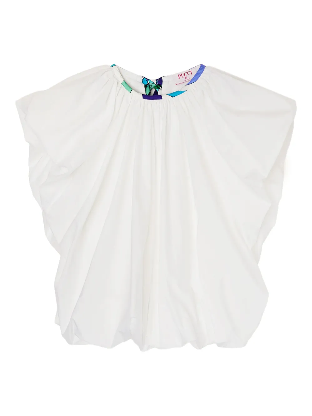 PUCCI printed-neckline voluminous top | White | Image 1