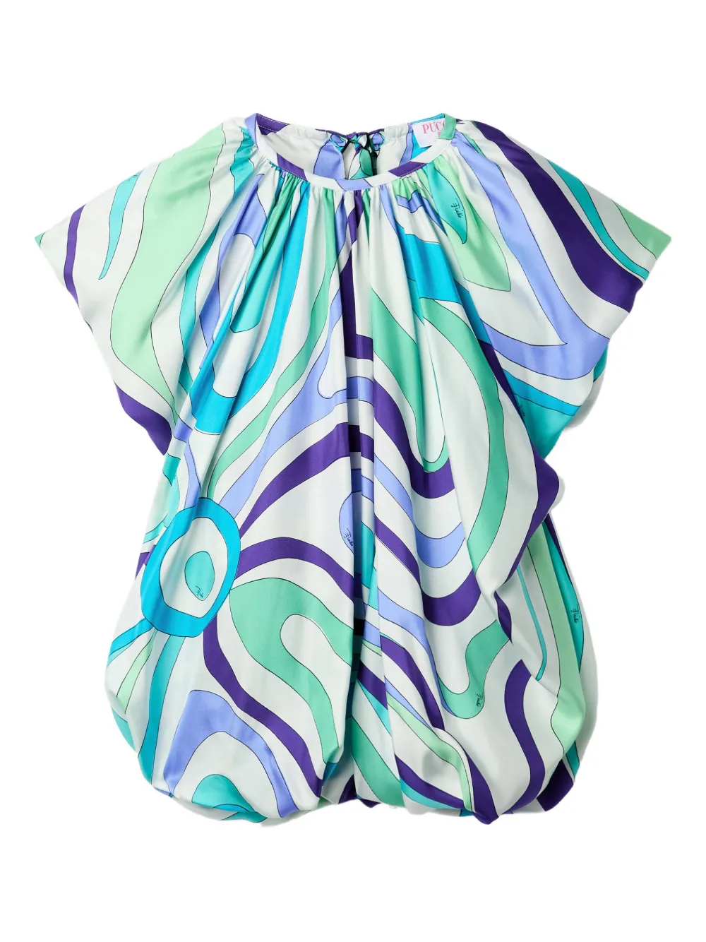 Pucci Marmo-print Voluminous Top In Multi