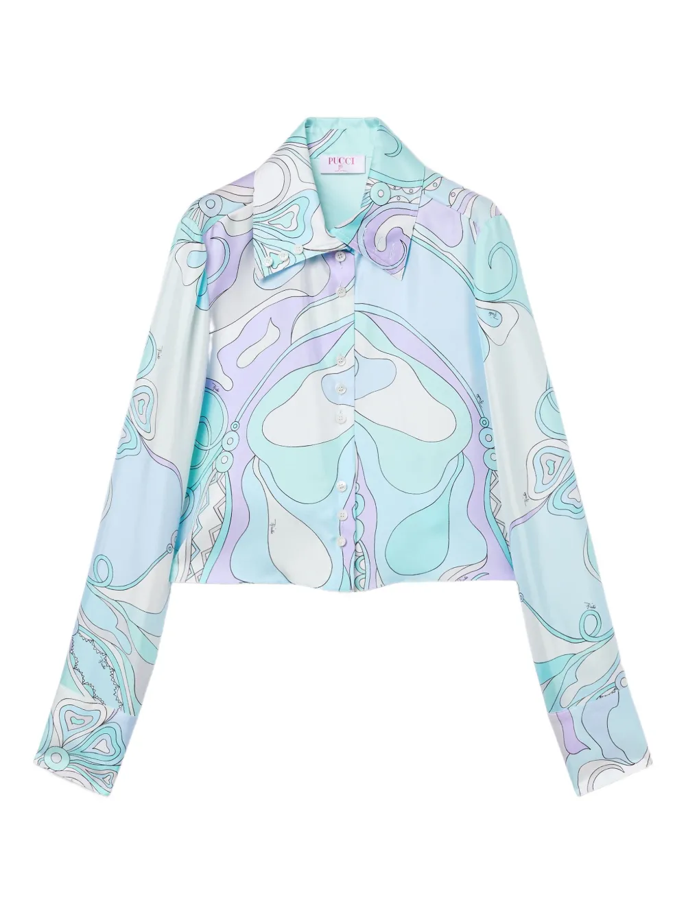 PUCCI camisa con estampado Orchidee | azul | Image 1