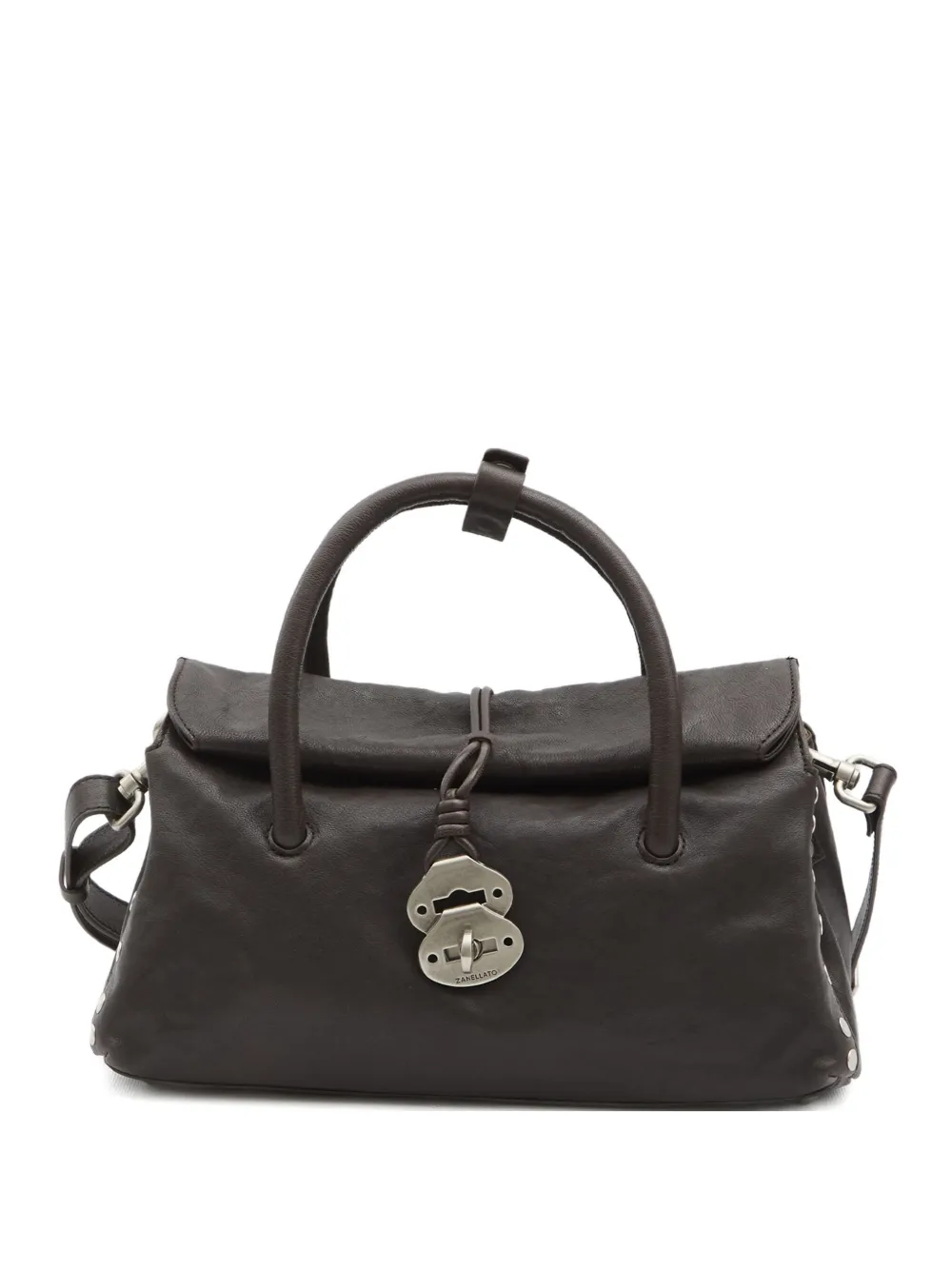 Zanellato Kleine Dotta shopper van bewerkt leer Bruin