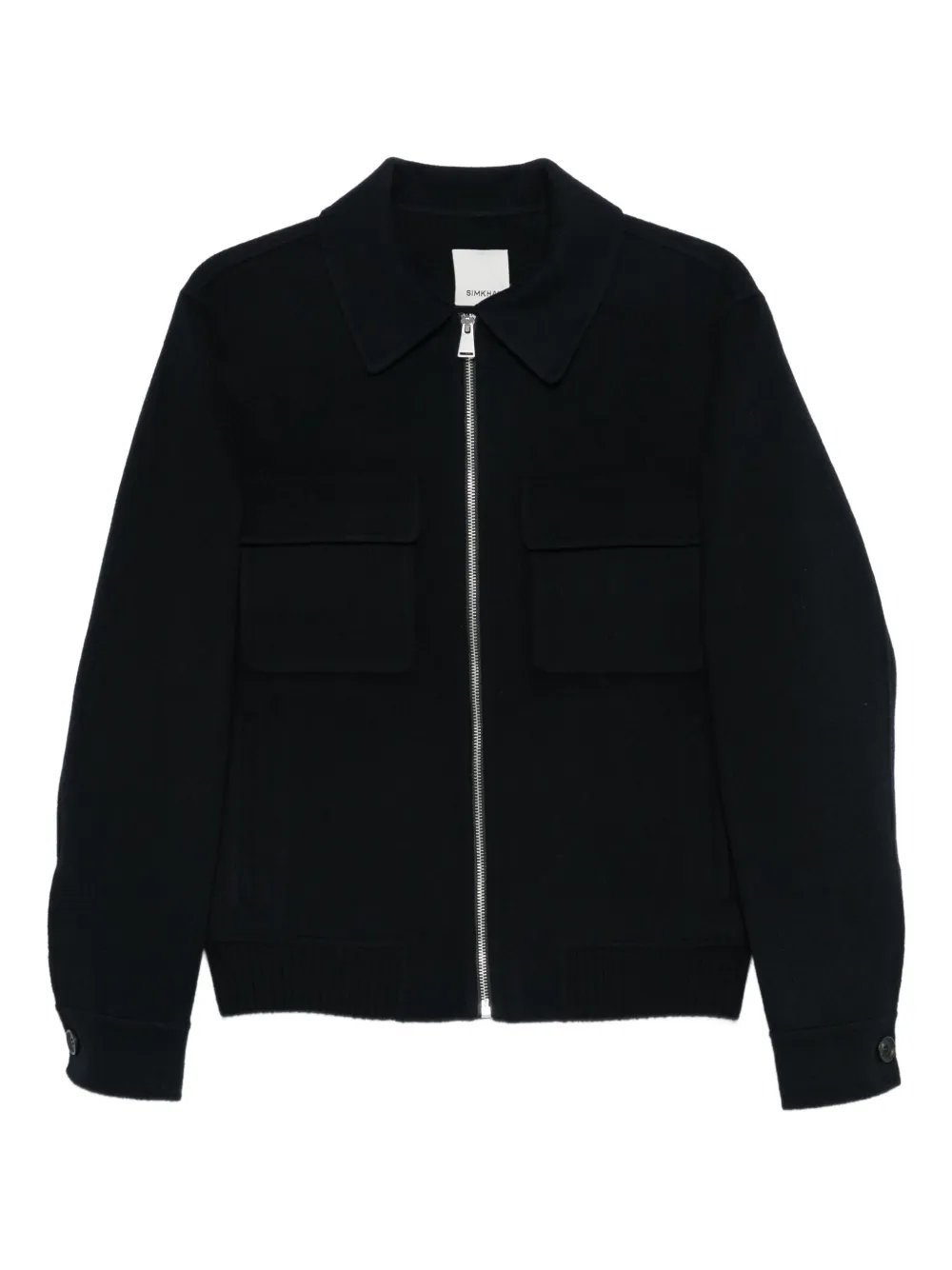 Simkhai zip-up shirt jacket | Black | Image 1