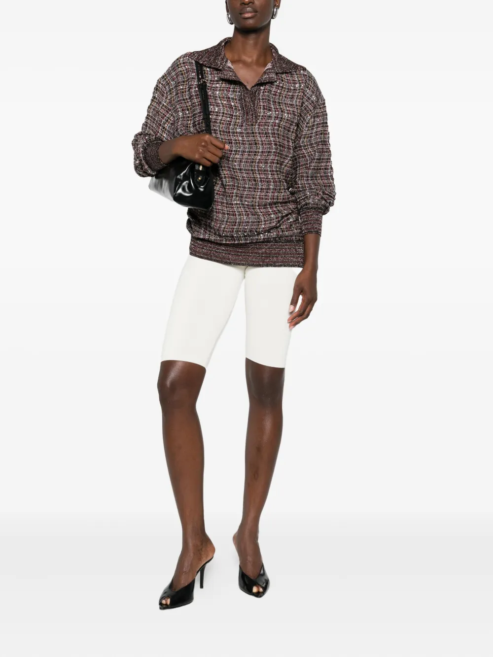 Missoni V-neck Sweater In Brown