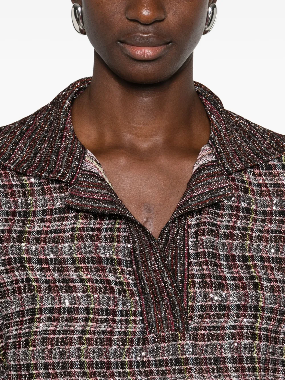 Missoni V-neck Sweater In Brown