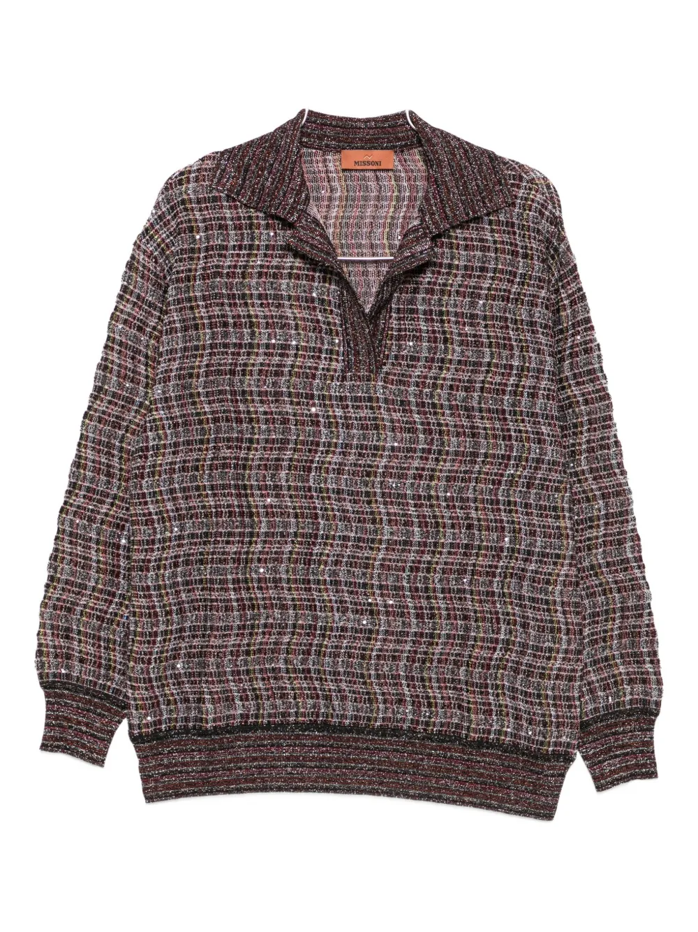 Missoni V-neck Sweater In Brown