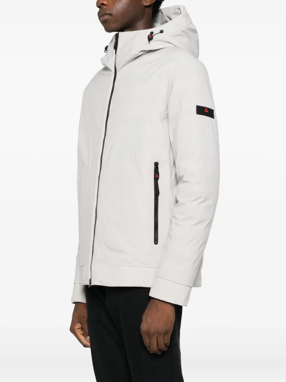 Peuterey Hooded Zip-up Jacket In Gray