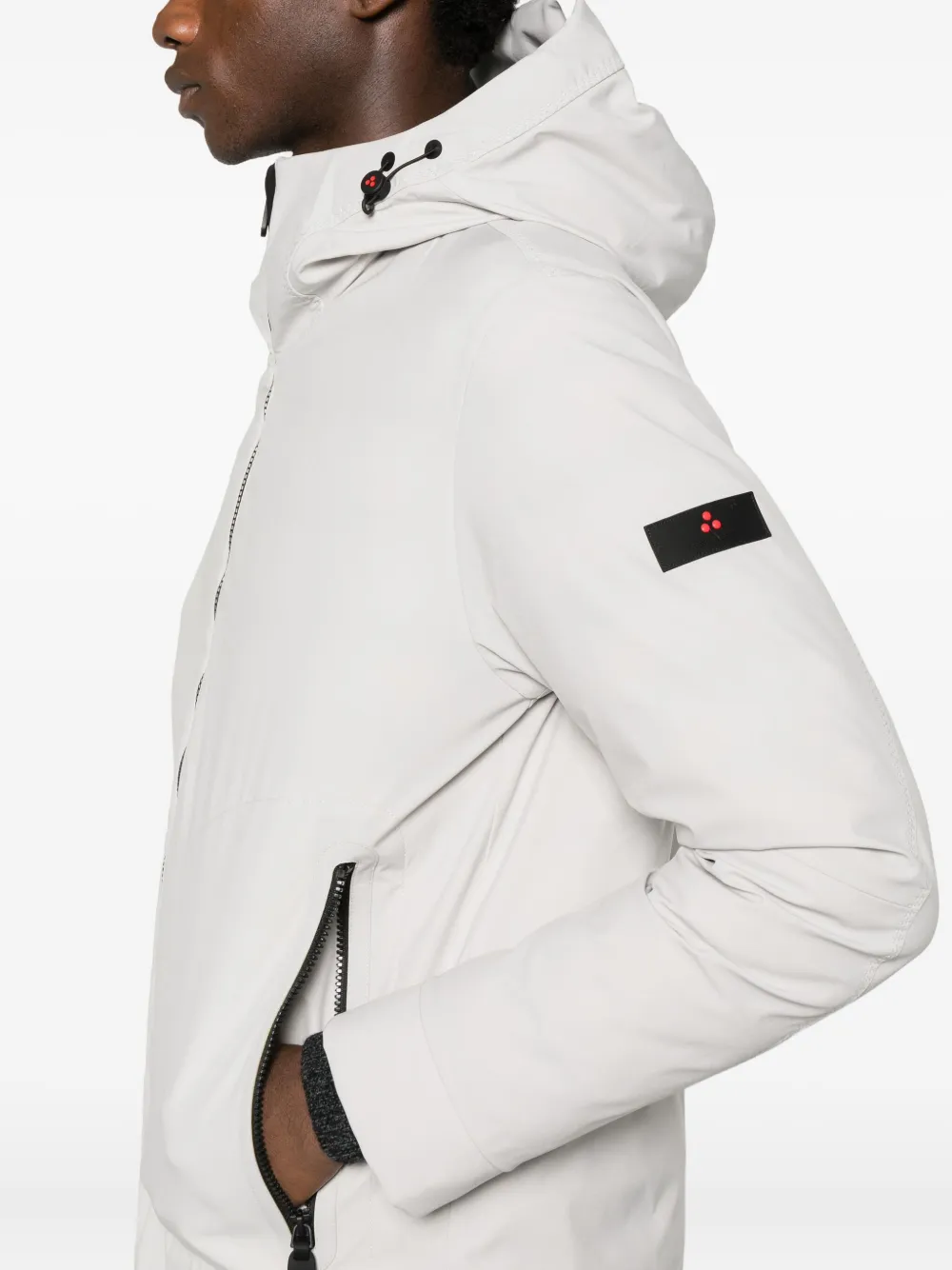 Peuterey Hooded Zip-up Jacket In Gray