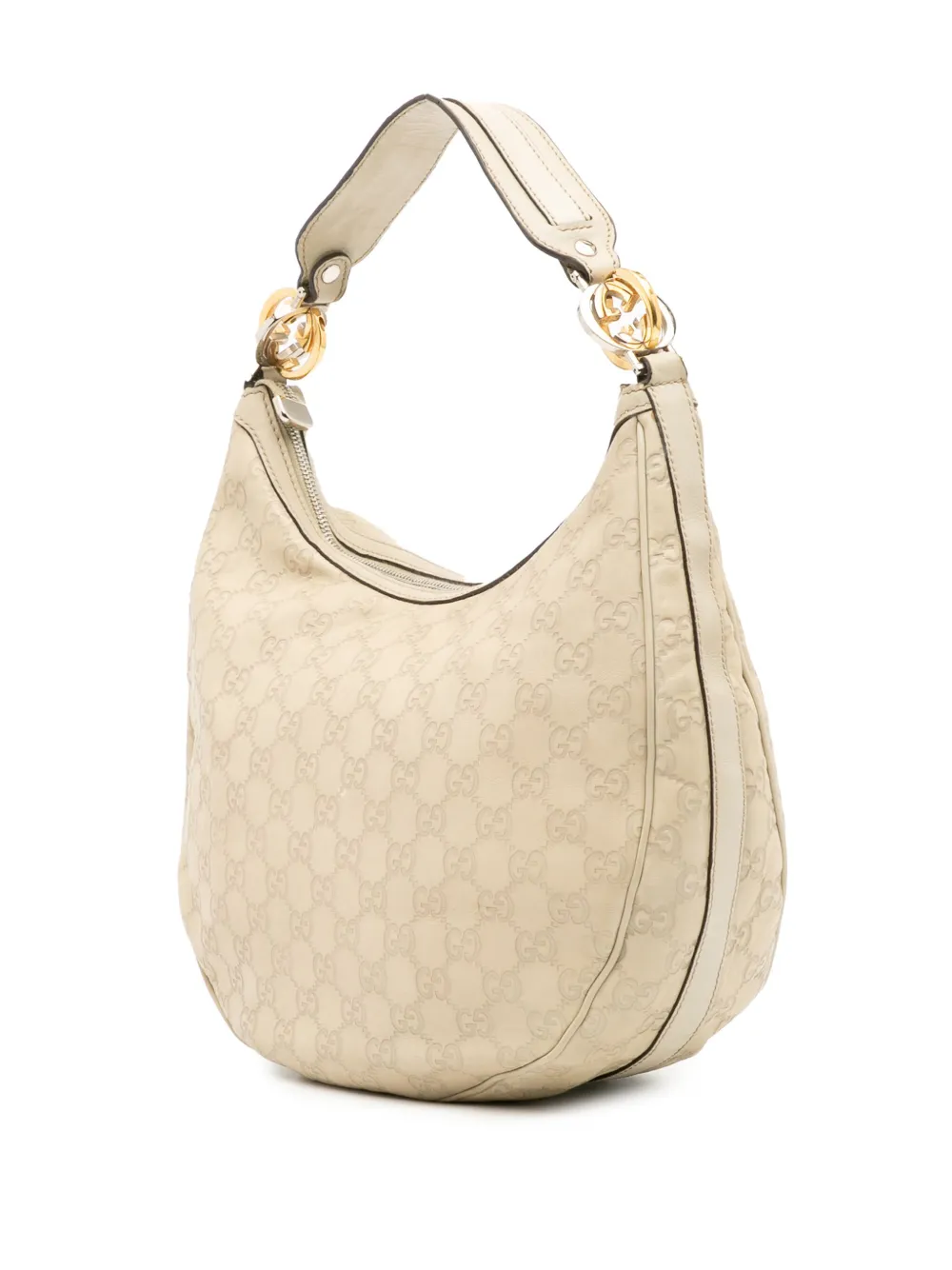 Pre-owned Gucci 2016-2025 Medium Ssima Twins Hobo Bag In Brown