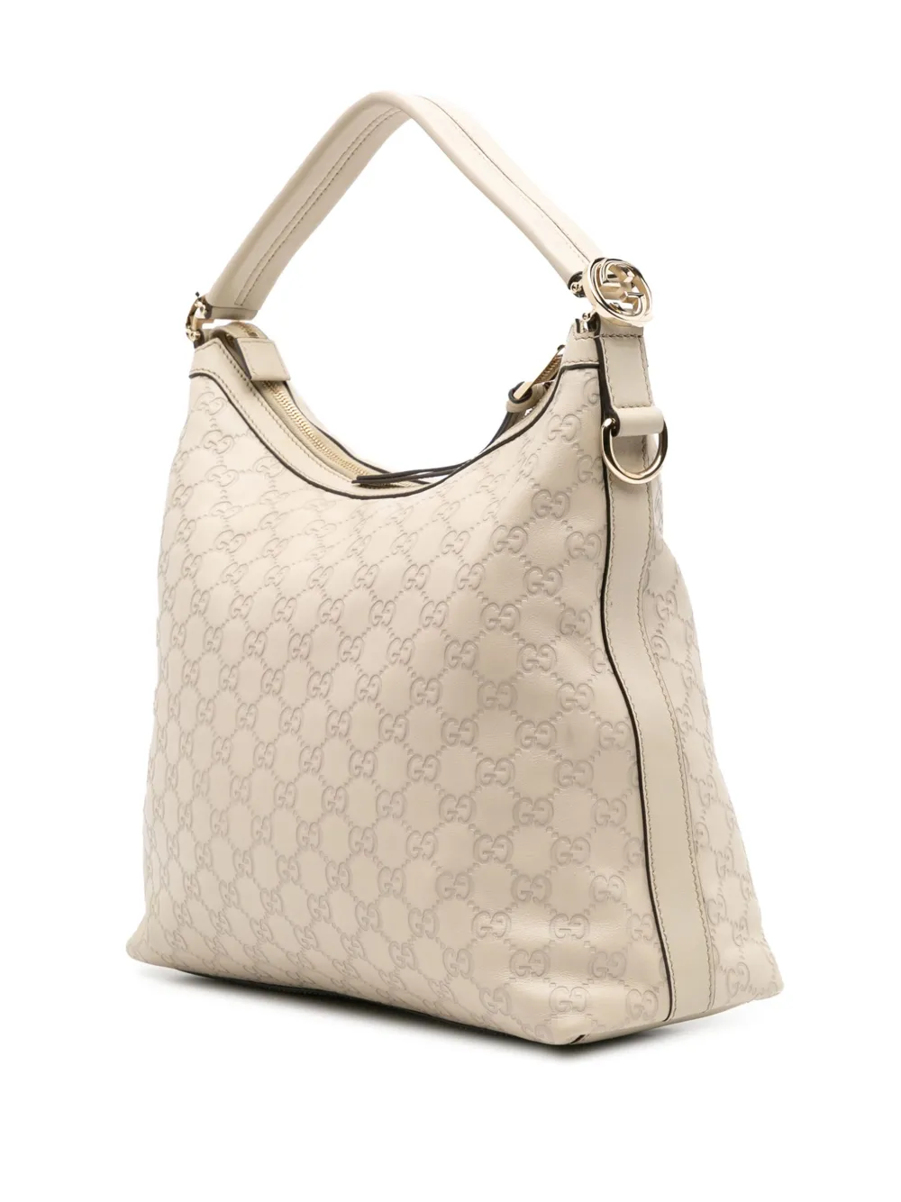 Pre-owned Gucci 2016-2025 Small Ssima Miss Gg Hobo Satchel In Brown