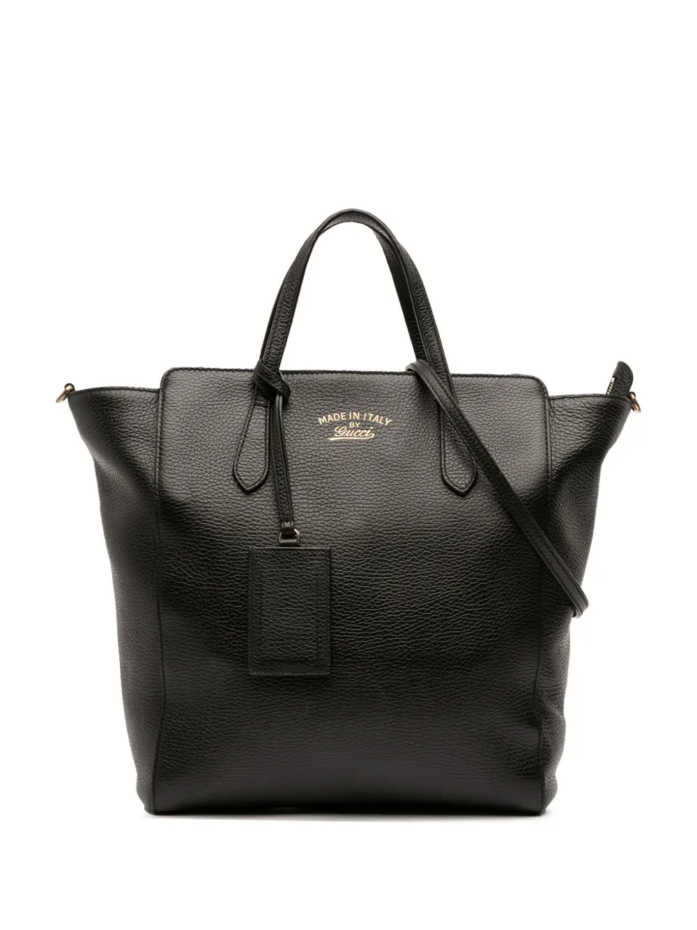 Gucci Pre-Owned 2016-2025 Leather Swing Convertible Tote satchel | Black | Image 1