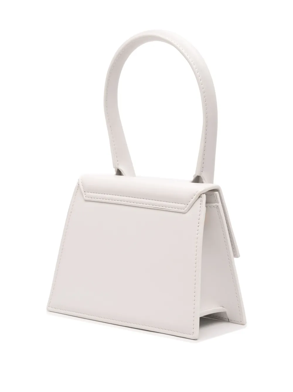 Pre-owned Jacquemus 2018-2025 Leather Le Chiquito Moyen Satchel In White