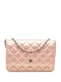 CHANEL Pre-Owned 2021-2025 Quilted Iridescent Lambskin Wallet on Chain crossbody bag - Pink