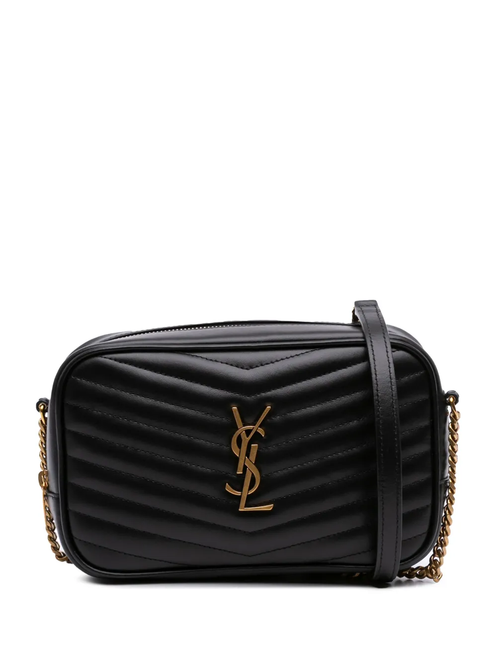 Saint Laurent Pre-Owned 2024 Mini Matelasse Calfskin Monogram Lou Camera Bag crossbody bag | Black | Image 1