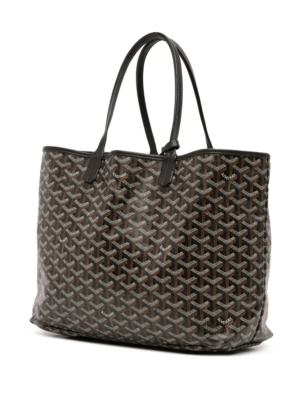 Pre-owned Goyard 2016 Ine Saint Louis Pm Tote Bag In Black