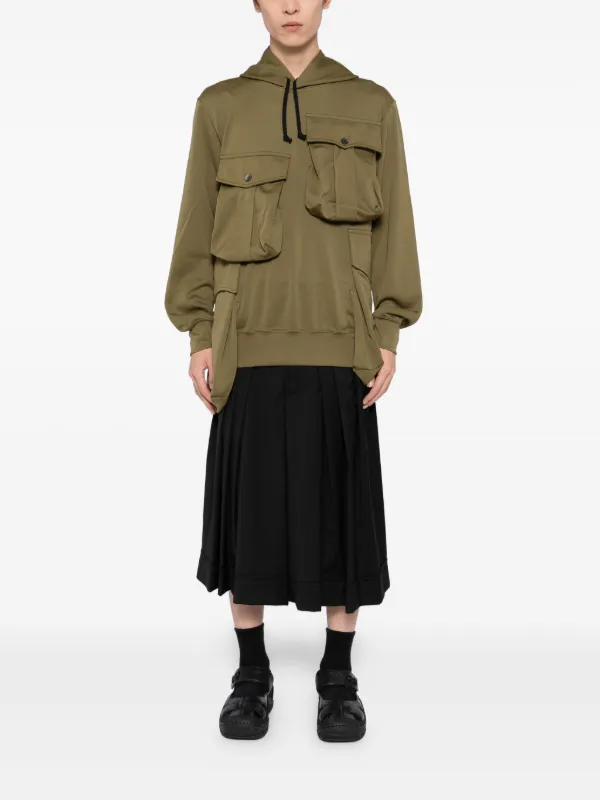 95ss COMME des GARCONS HOMME plus上下2点カーキ Comme Des Garçons Homme Plus Drawstring Hoodie | Green | FARFETCH AZ