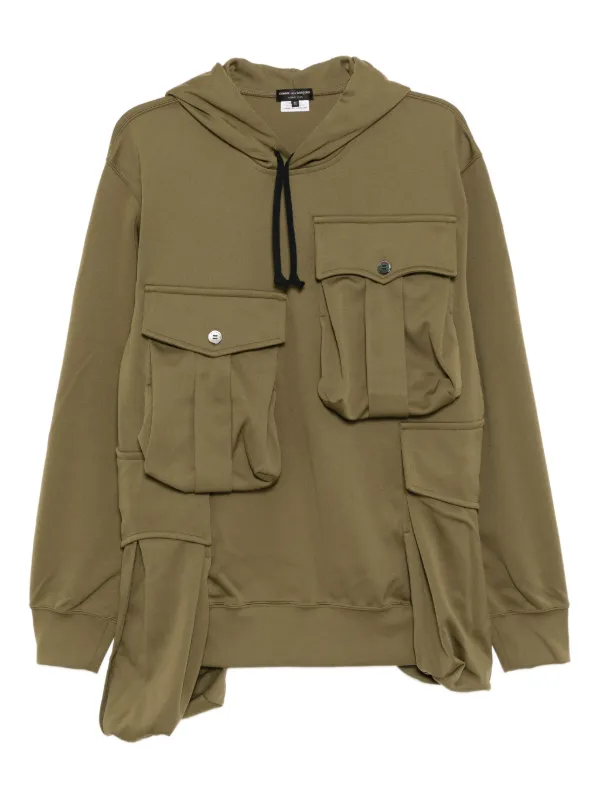 Comme Des Garçons Homme Plus Drawstring Hoodie | Green | FARFETCH AZ