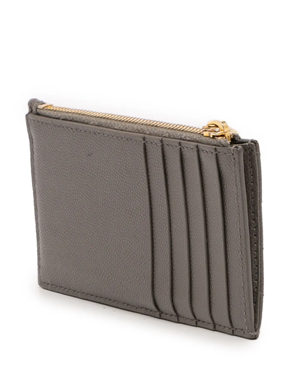 Saint Laurent Pre-Owned 2022 Grain De Poudre Chevron Monogram Fragments Zippered Case card holder | Image 2