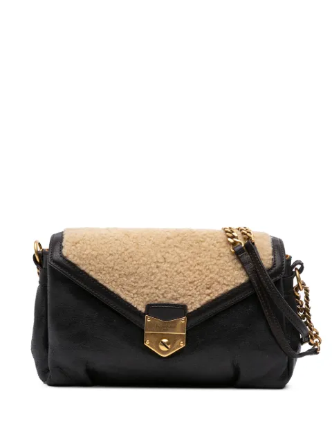 Saint Laurent Pre-Owned 2000-2012 Shearling Trimmed Leather Sac Dandy crossbody bag