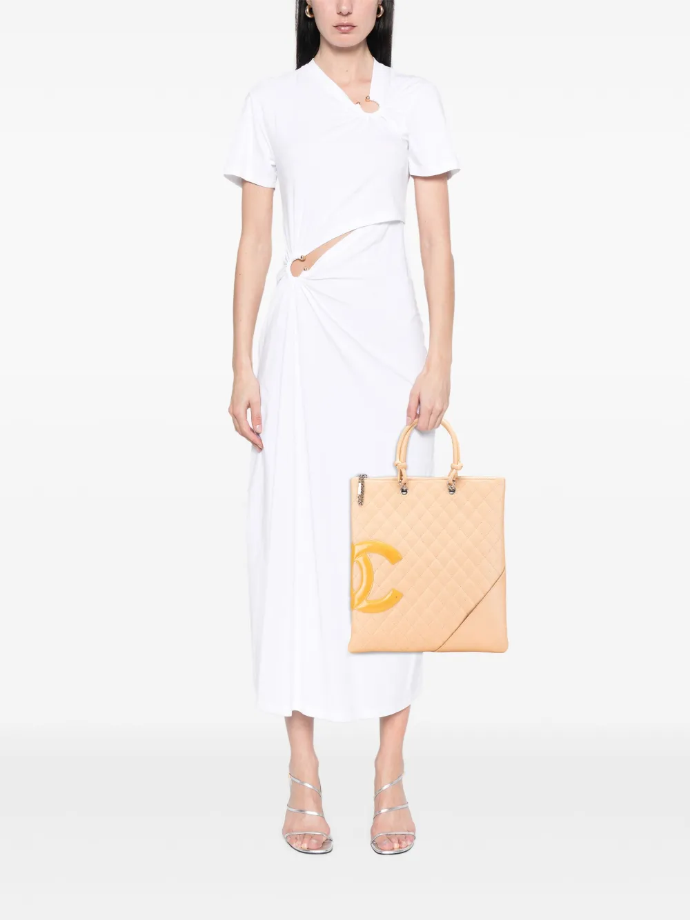 CHANEL Pre-Owned 2005-2006 Quilted Lambskin Cambon Ligne Flat tote bag | Pre-Owned | Image 2