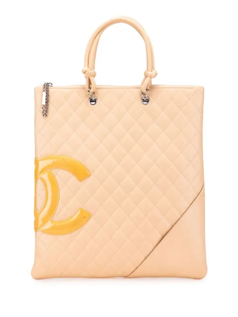 CHANEL Pre-Owned tote Cambon Ligne grande de piel de cordero capitonada 2005-2006