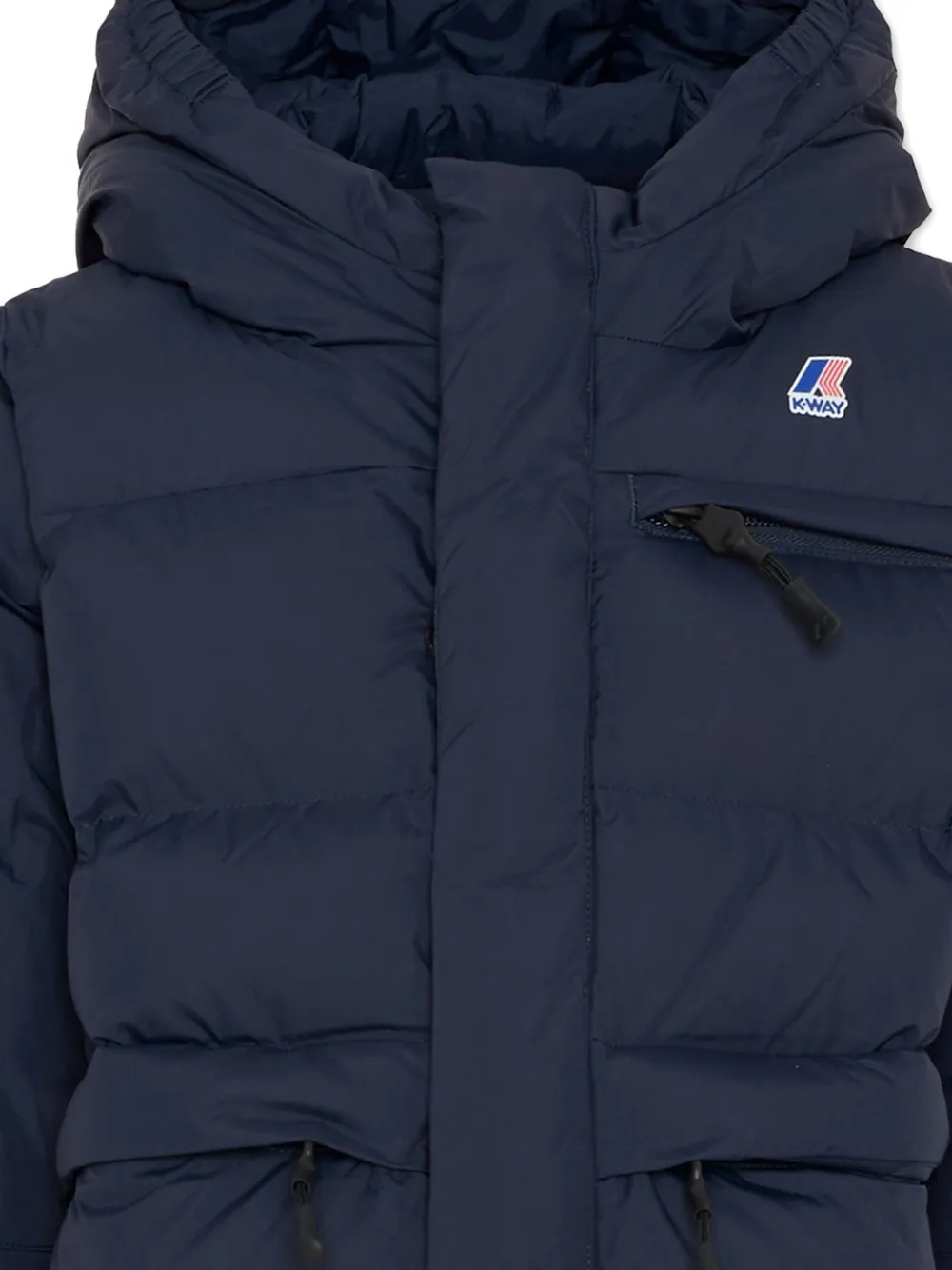 K-way Hooded Jacket In Blue