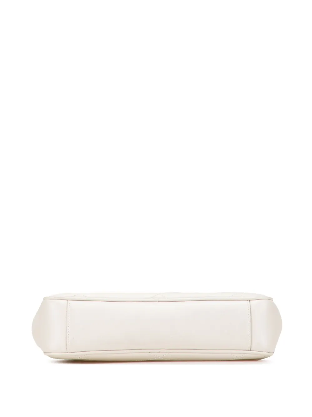 Pre-owned Saint Laurent 2021 Quilted Lambskin Le Maillon Chain Shoulder Bag In White