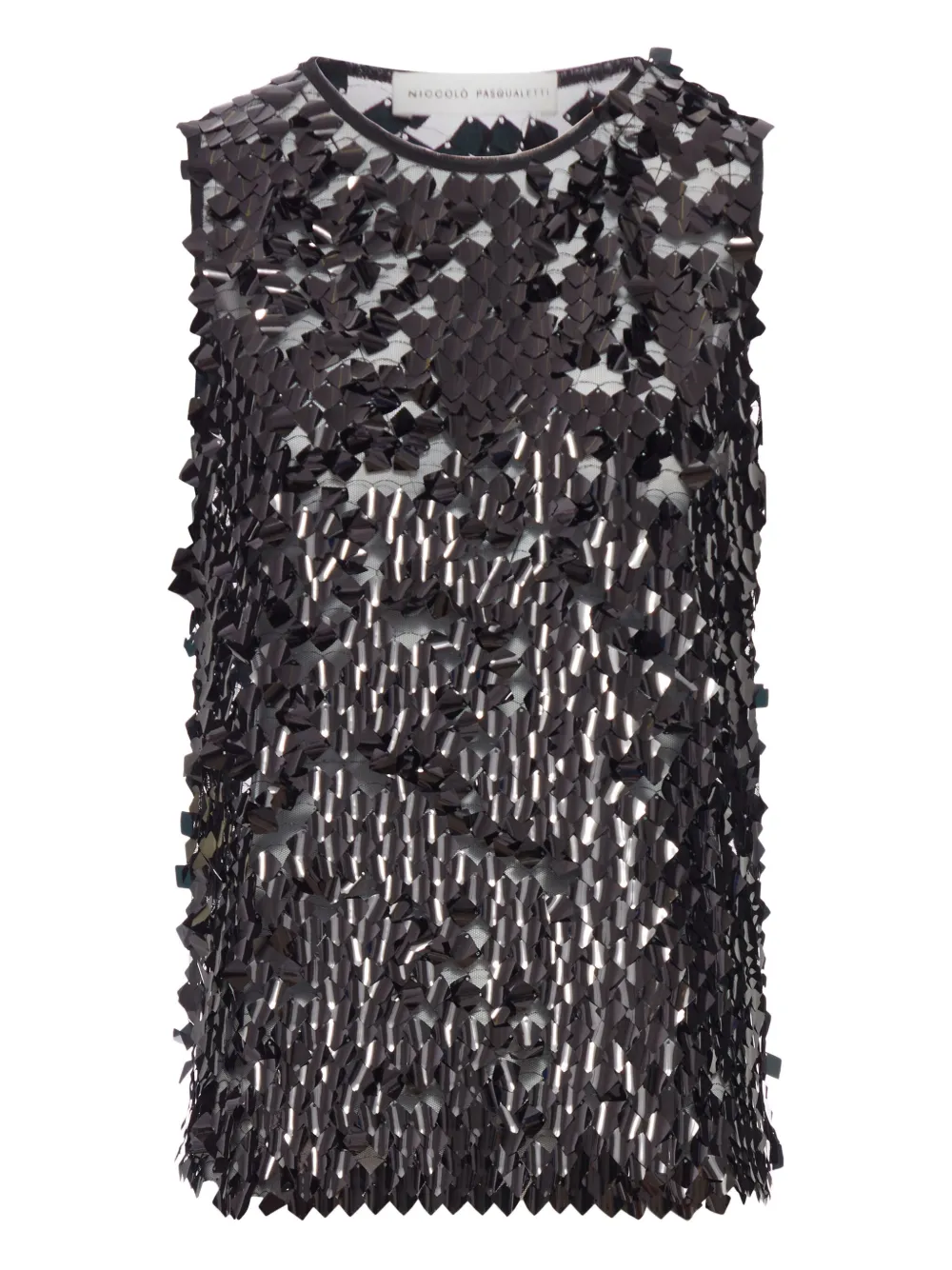 Niccolò Pasqualetti sequined tank top | Black | Image 1