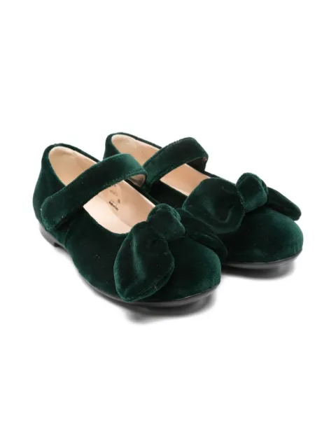 Florens ballerines en velours à détail de nœud