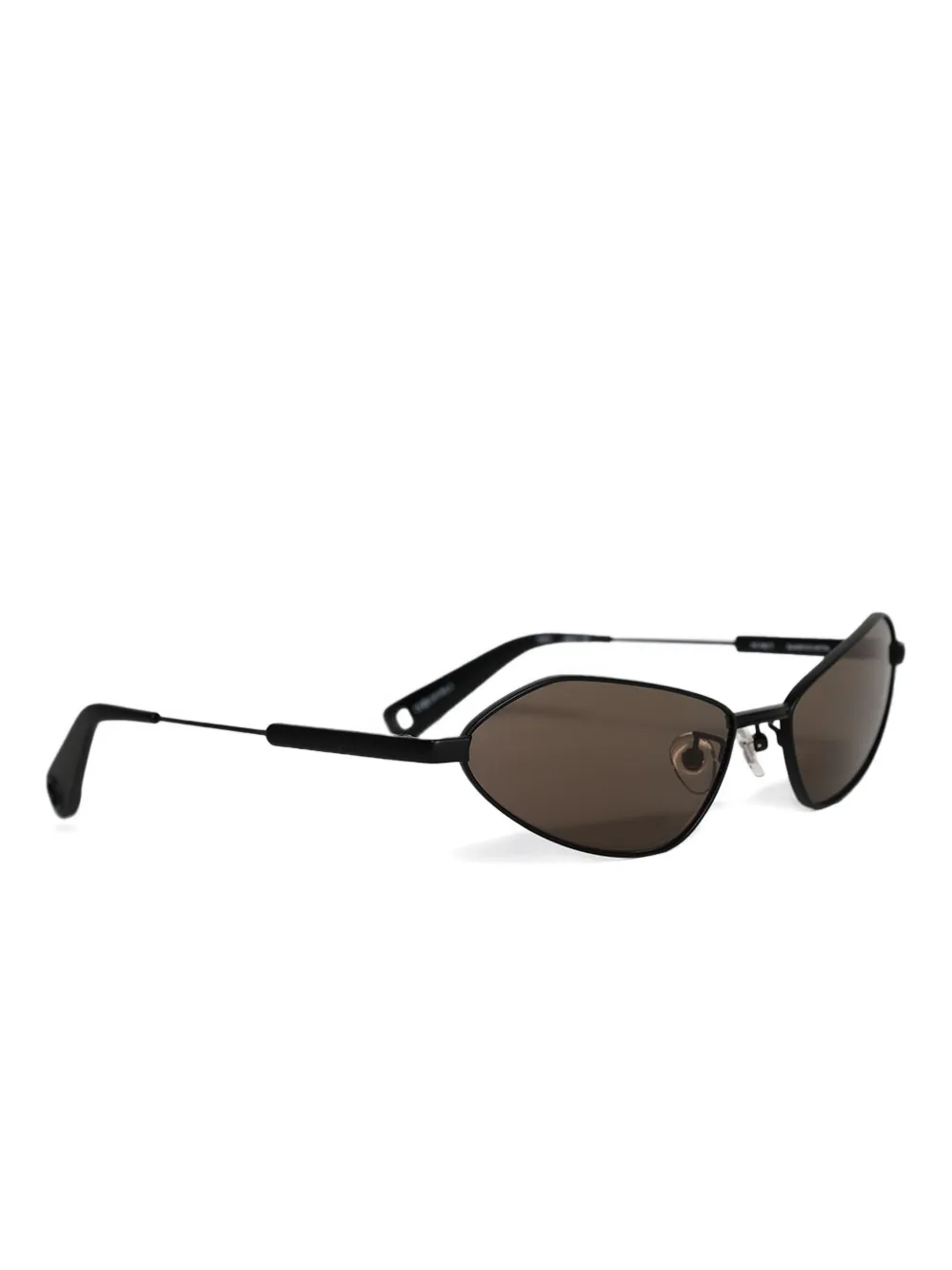 Linda Farrow X Jacquemus Geometric-frame Sunglasses In Black