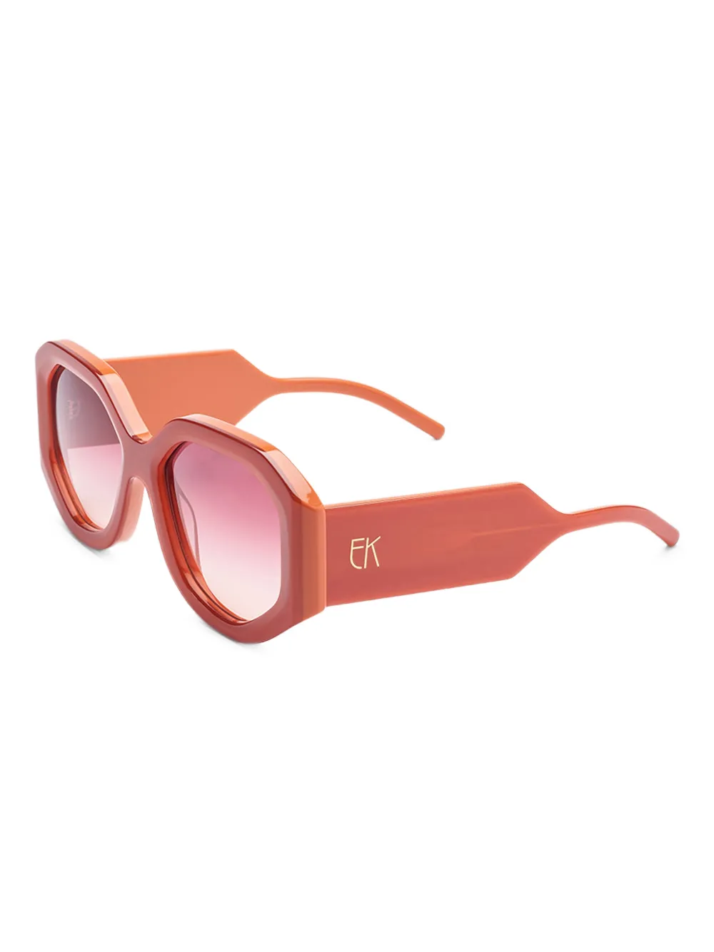 Emmanuelle Khanh geometric-frame sunglasses - Oranje