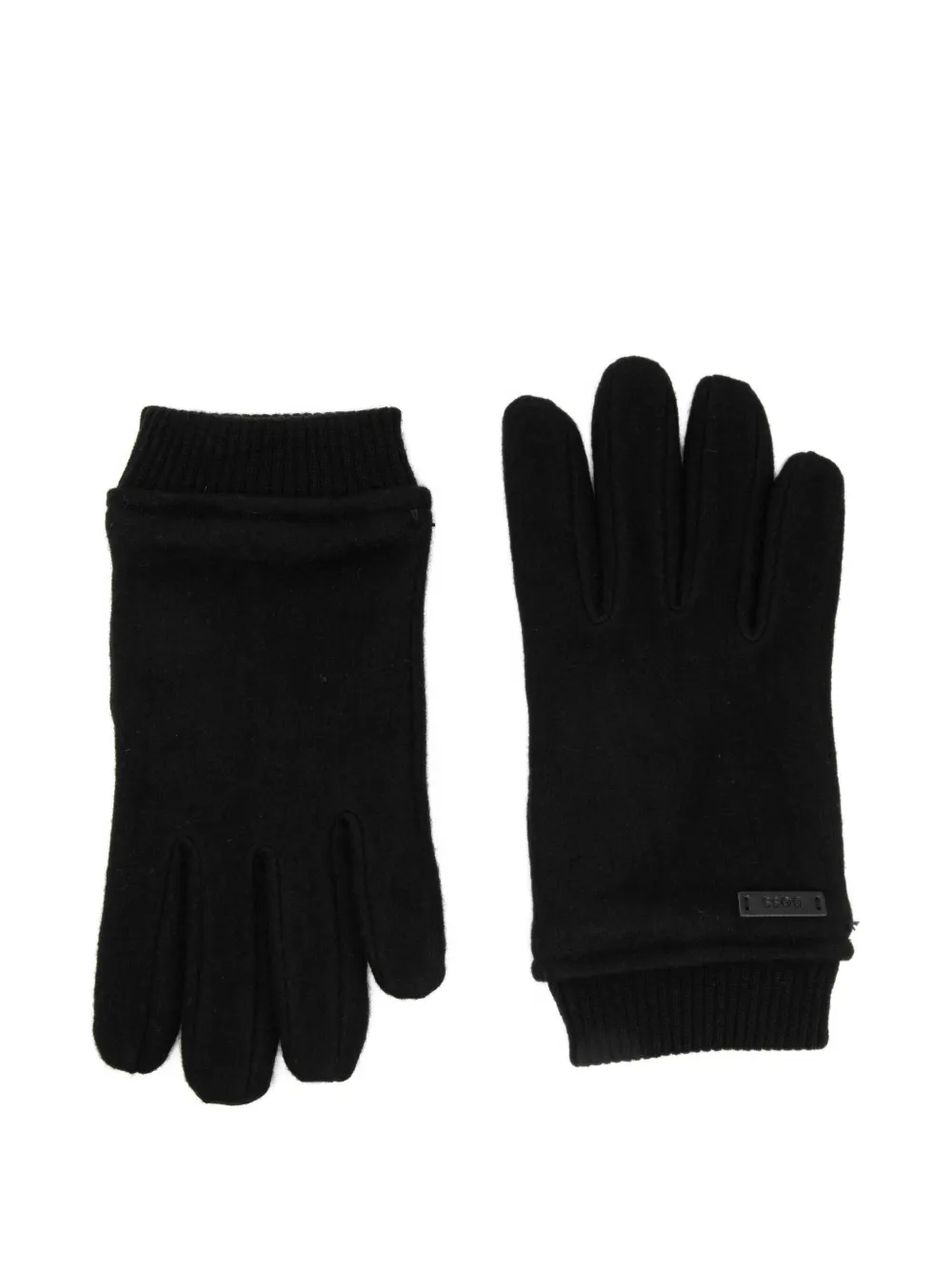 BOSS ribbed-trim gloves -...