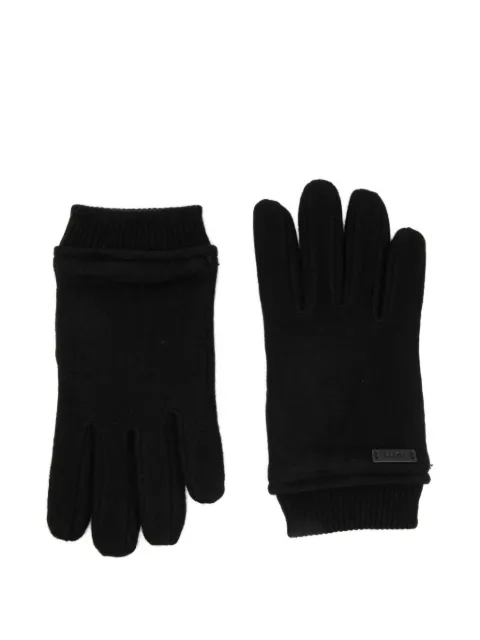 BOSS ribbed-trim gloves