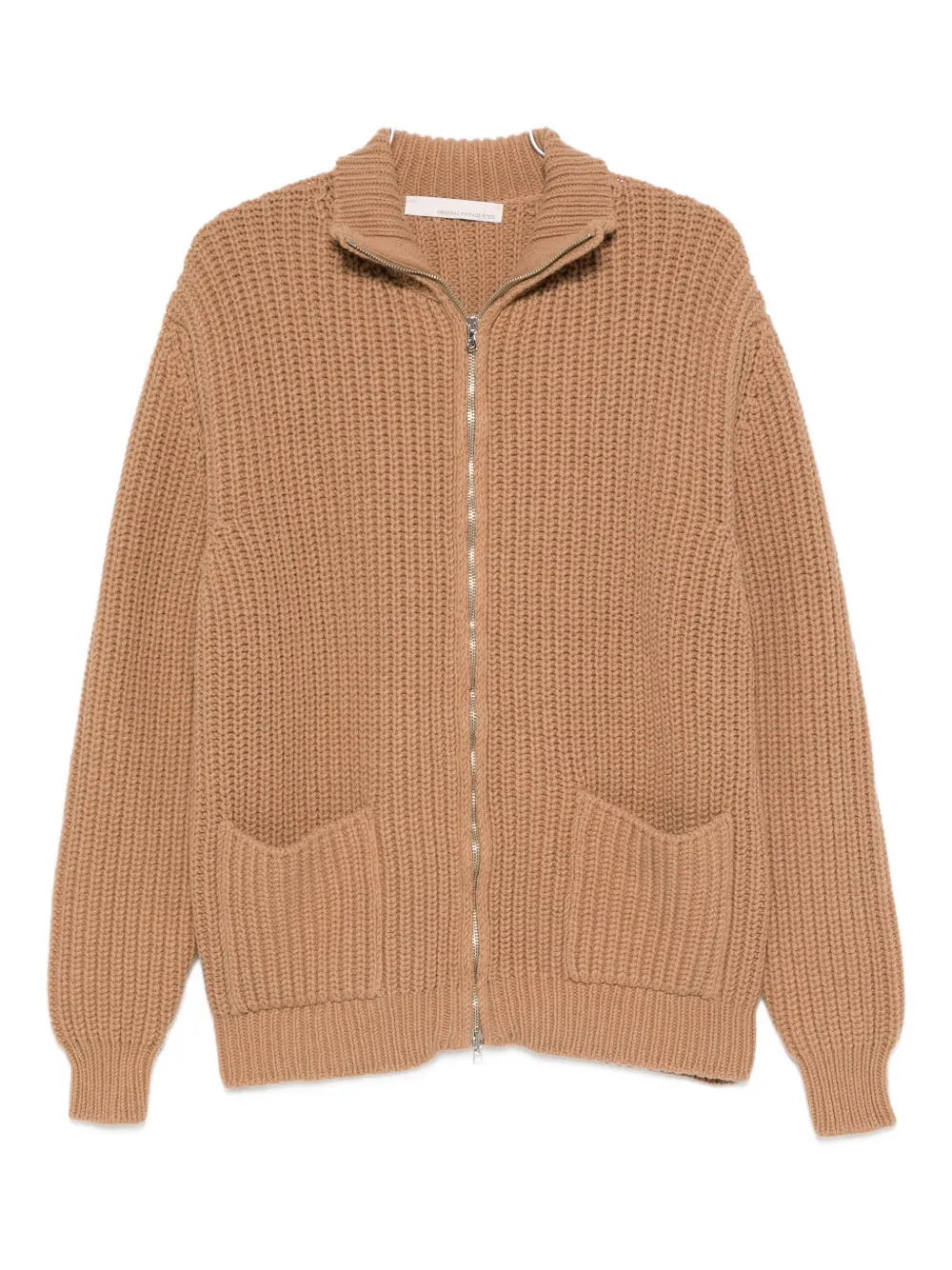 original vintage style zip-up jacket - ブラウン original vintage style zip-up jacket - ブラウン