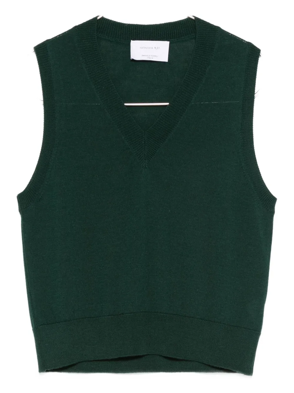 Daniele Fiesoli V-neck Sleeveless Sweater In Green