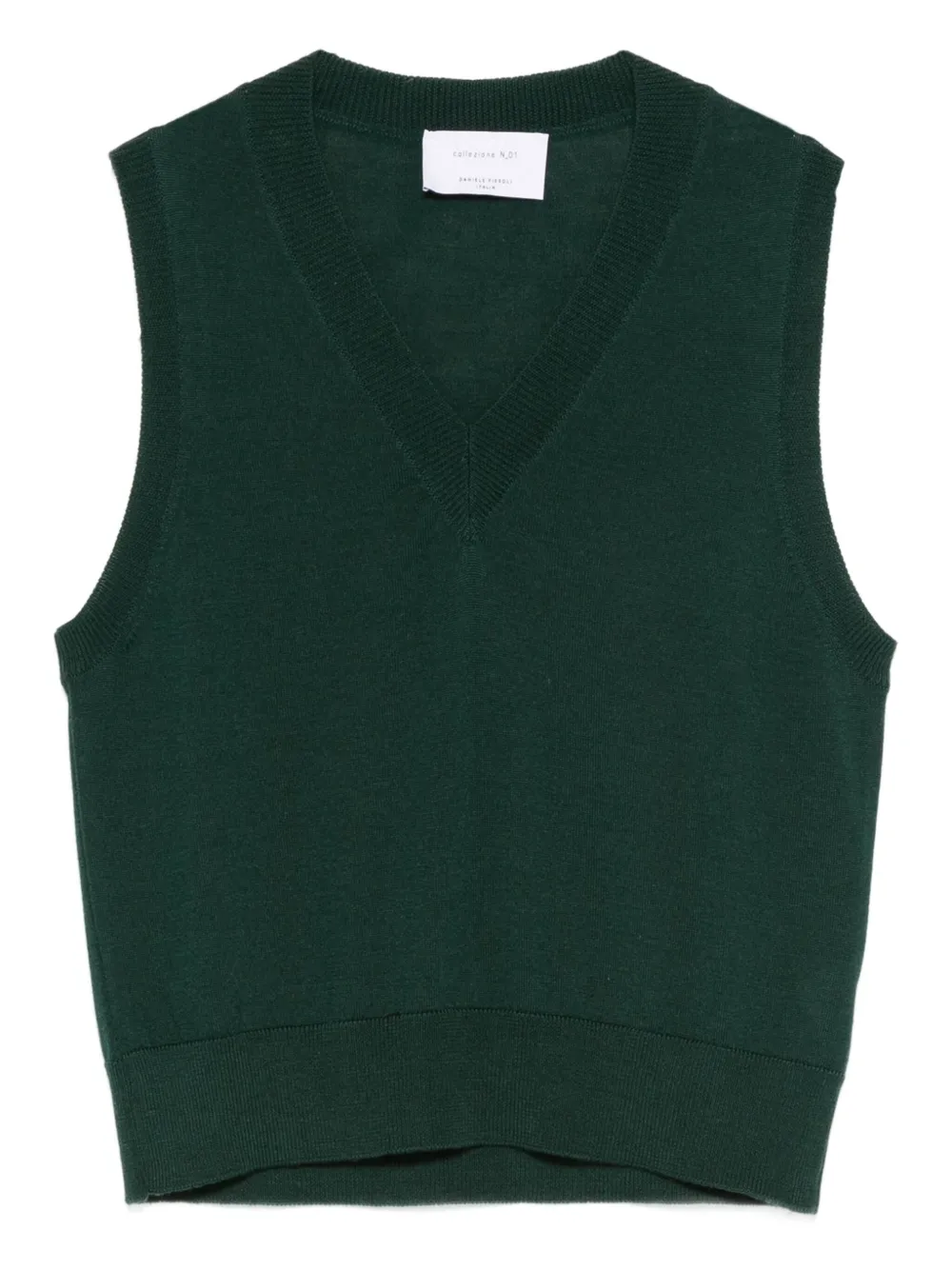 Daniele Fiesoli V-neck sleeveless sweater - Verde