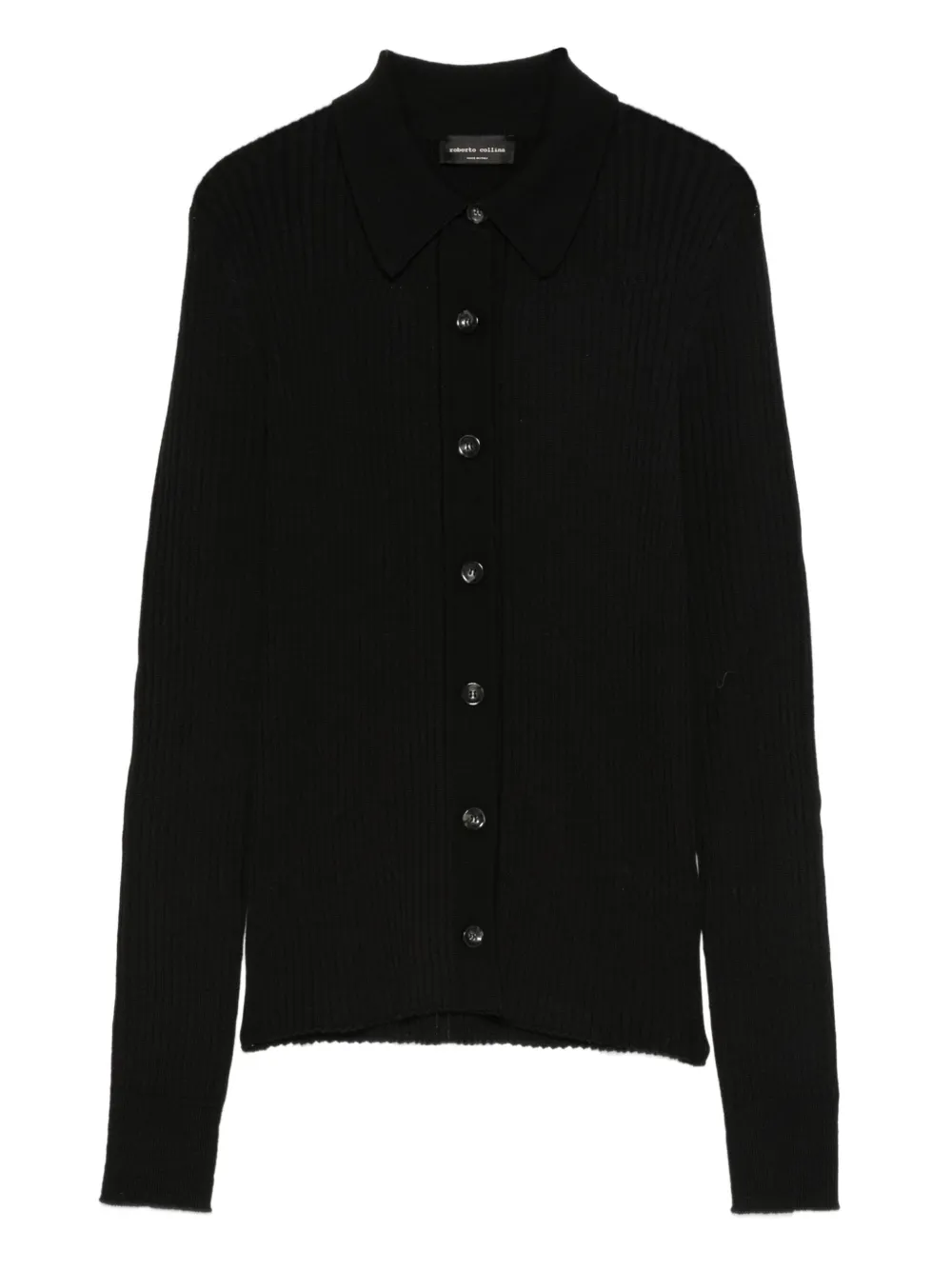 Roberto Collina camisa tejida de lana | negro | Image 1