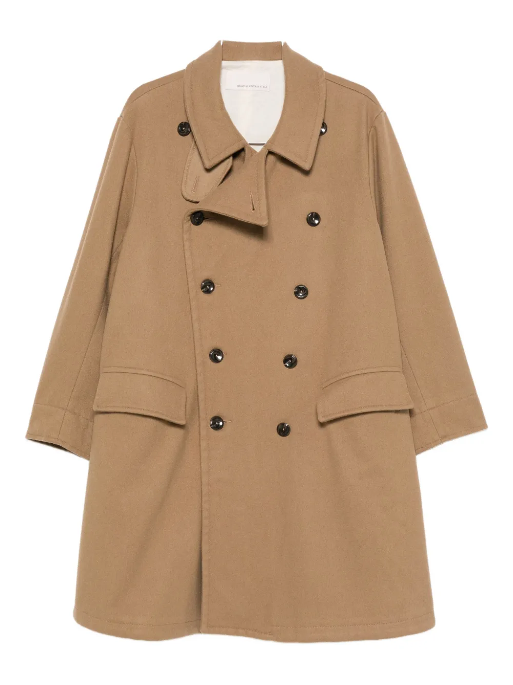 original vintage style double-breasted coat - ブラウン original vintage style double-breasted coat - ブラウン