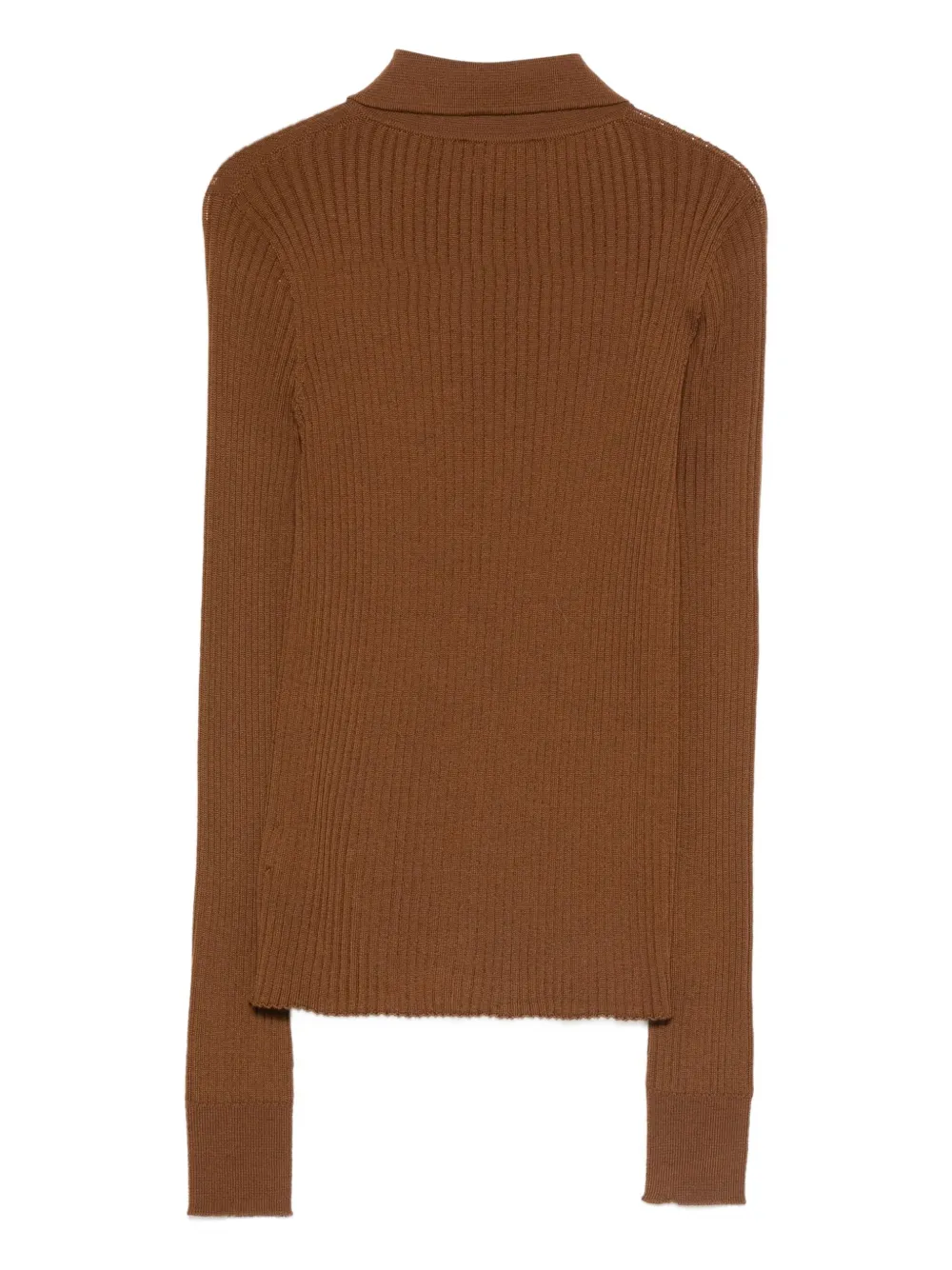 Roberto Collina Polo-collar Cardigan In Brown